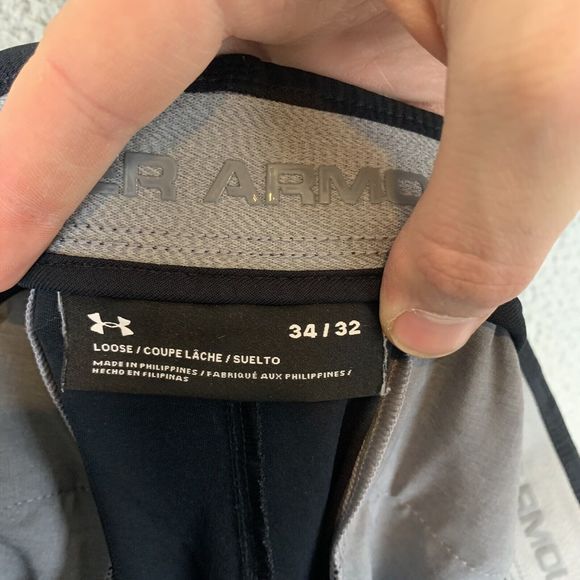 Under Armour Pants Mens 34x31 Black Golf Flat Front Casual Performance - Picture 7 of 7